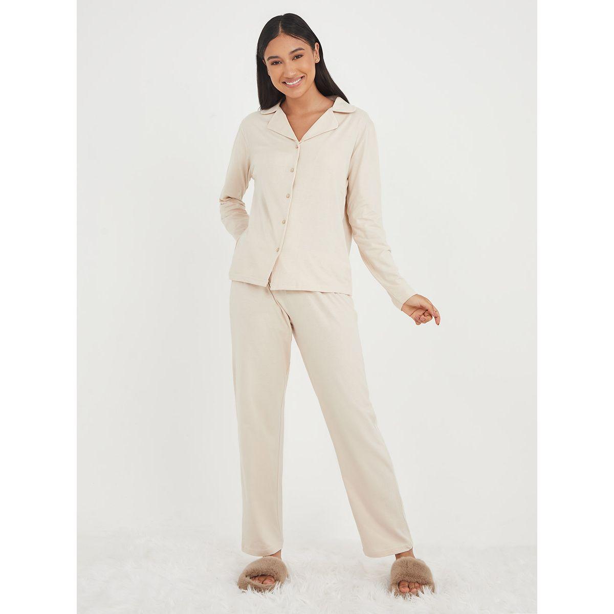 طقم بيجاما من ( بلوزة + بنطال )-women-clothing-nightwear-pyjamas-longsets-image-2