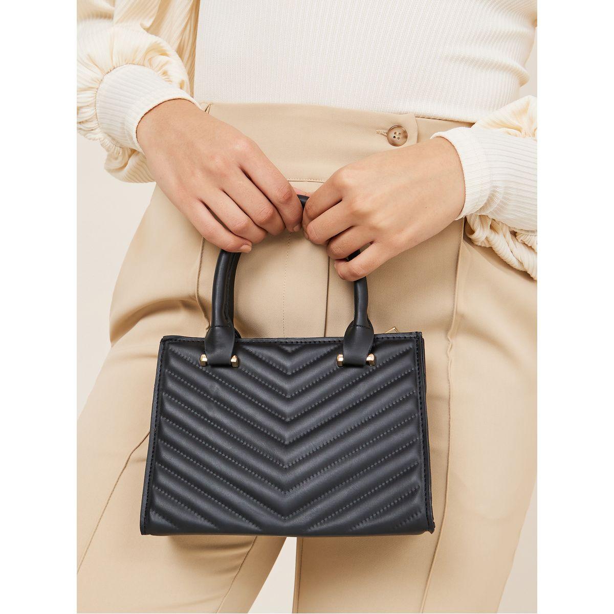 Styli V Quilted Design Handbag with Zip Closure-women-bagsandwallets-handbags-image-3