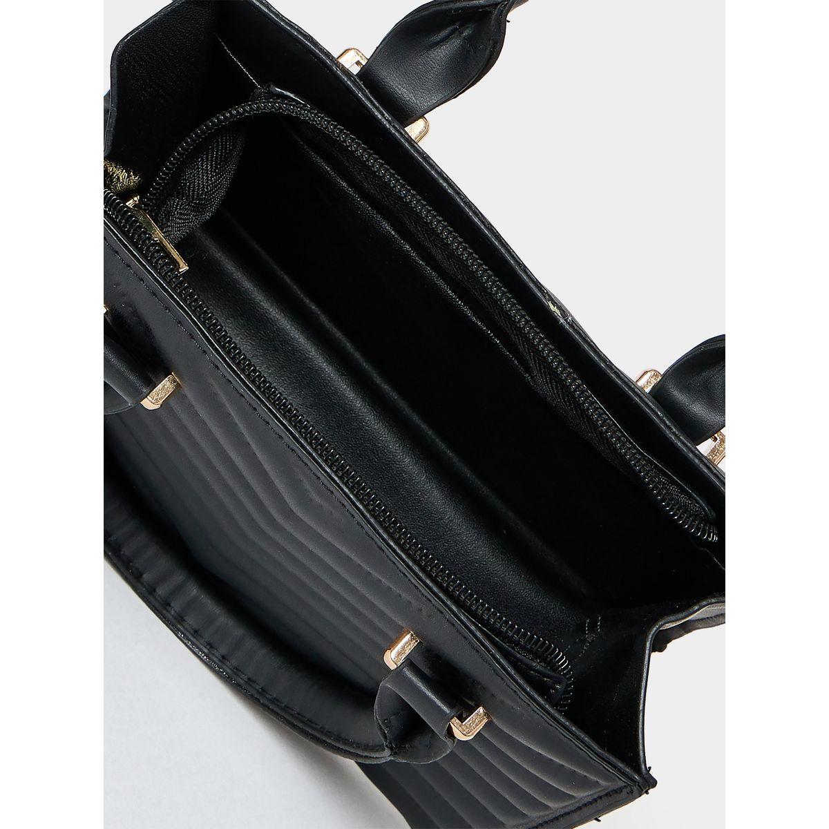 Styli V Quilted Design Handbag with Zip Closure-women-bagsandwallets-handbags-image-4