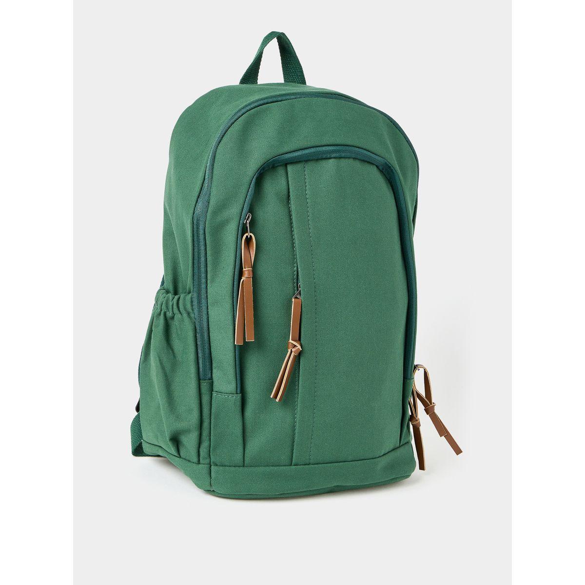 Styli Solid Backpack with Zip Closure-women-bagsandwallets-backpacks-image-1