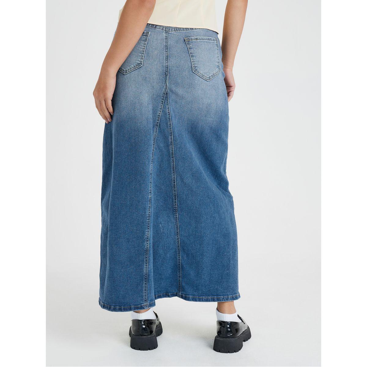 تنورة دنيم مع جيوب-women-clothing-bottoms-skirts-image-4
