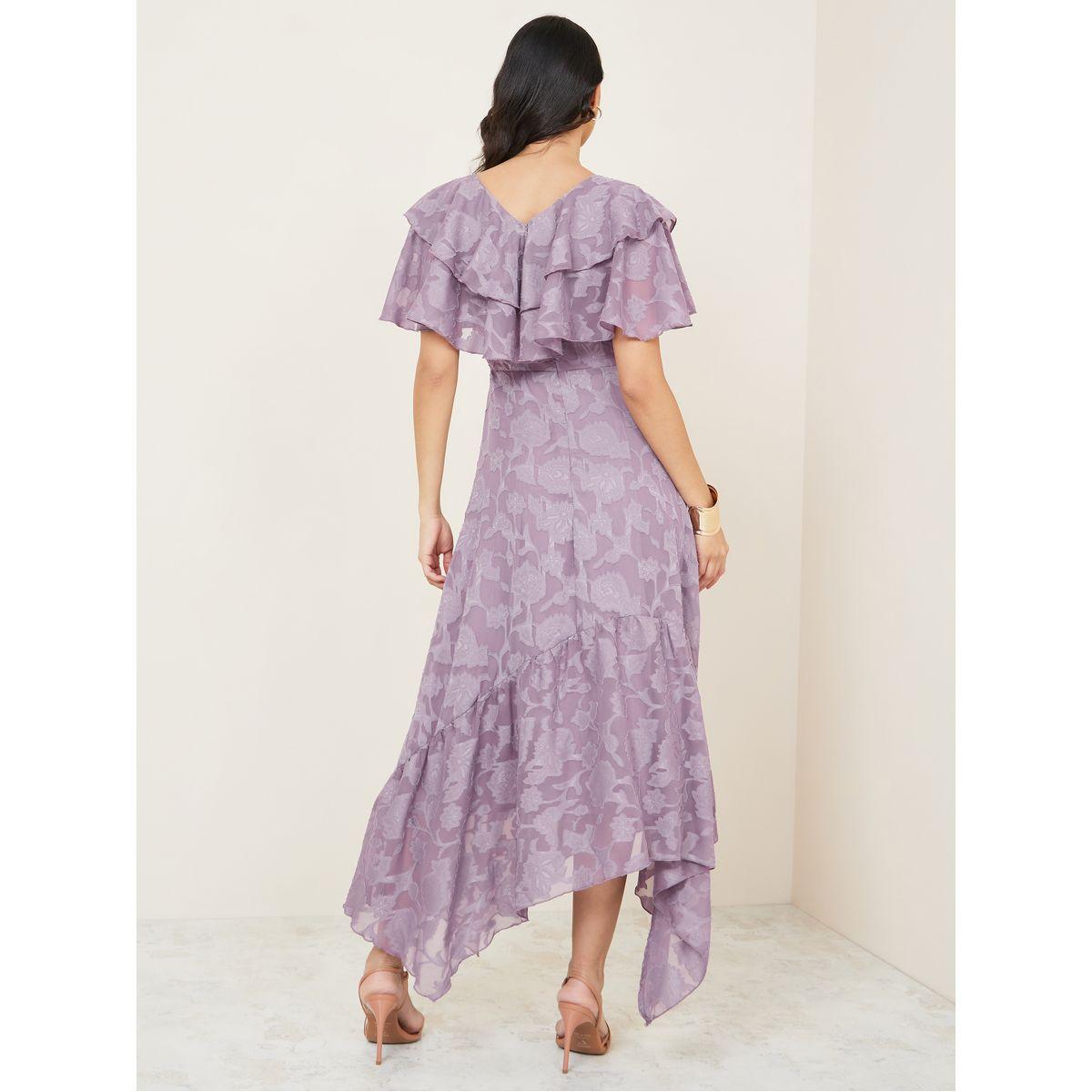 فستان طويل جاكار بحواف كشكش-women-clothing-dresses-image-4