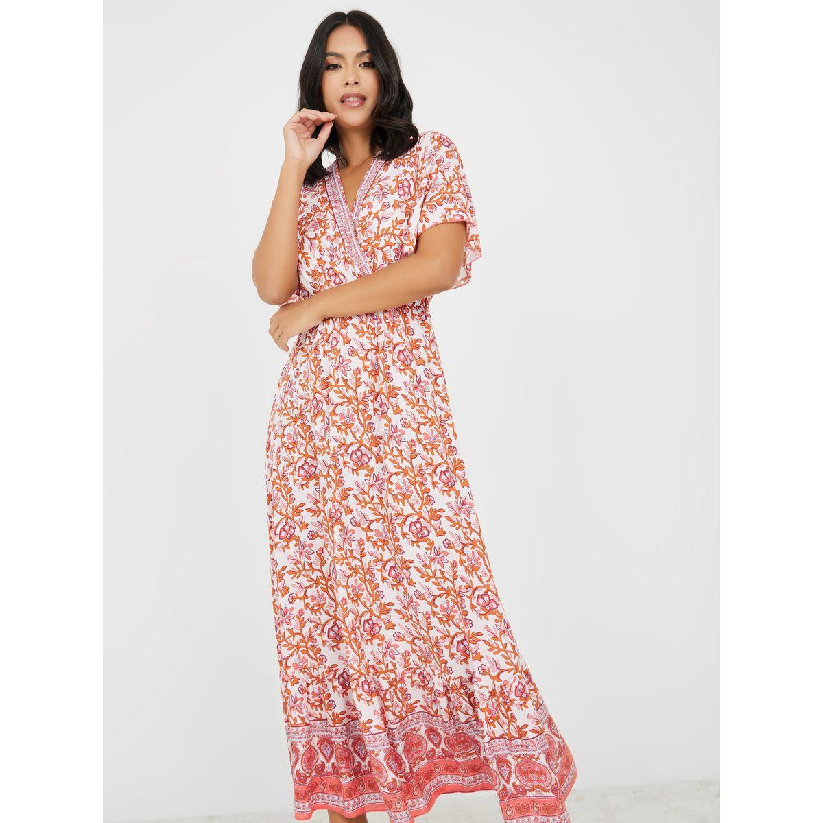 Styli Floral Print A-Line Maxi Dress-women-clothing-dresses-image-2