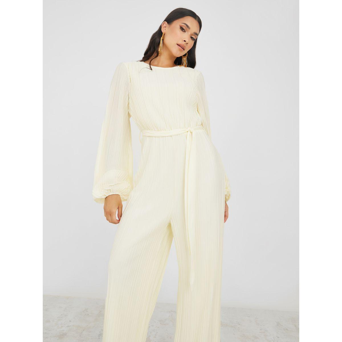 Styli Wide Leg Plisse Jumpsuit with Tie Belt-women-clothing-jumpsuits-image-2