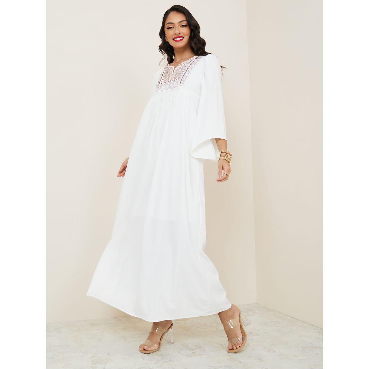 فستان طويل باكمام فلوت-women-clothing-dresses-image-1