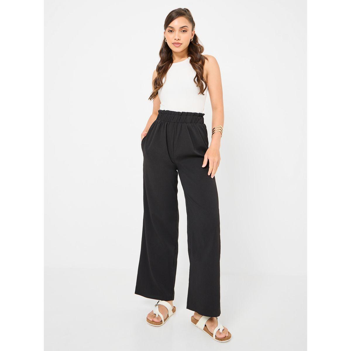 بنطال واسع الأرجل بخصر مطاطي-women-clothing-bottoms-trousers-image-2