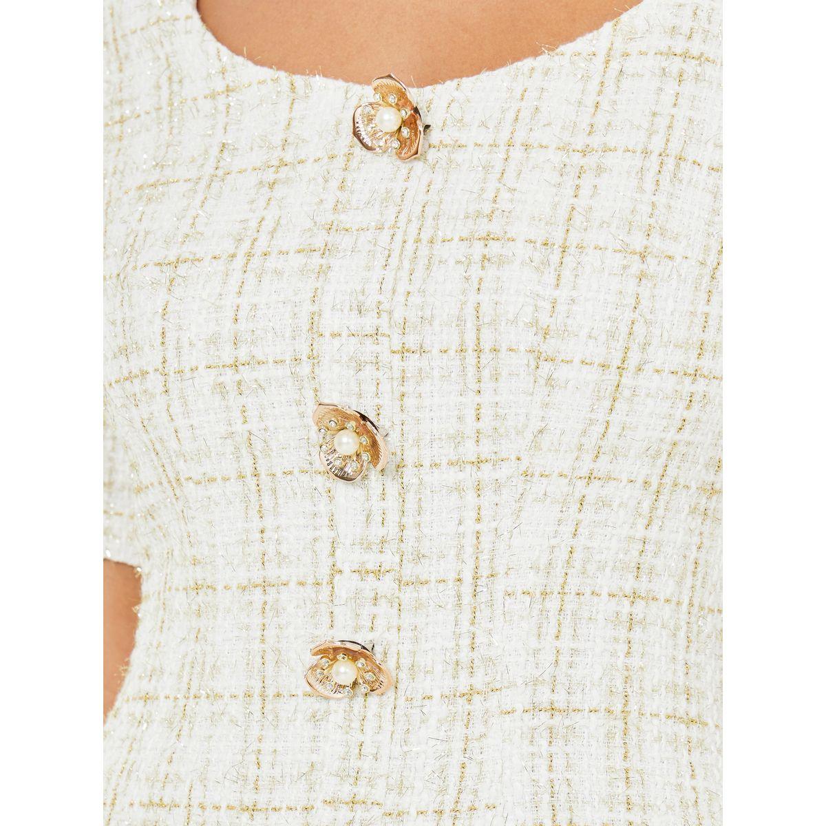 فستان ميدي تويد مع أزرار غلق-women-clothing-dresses-image-3