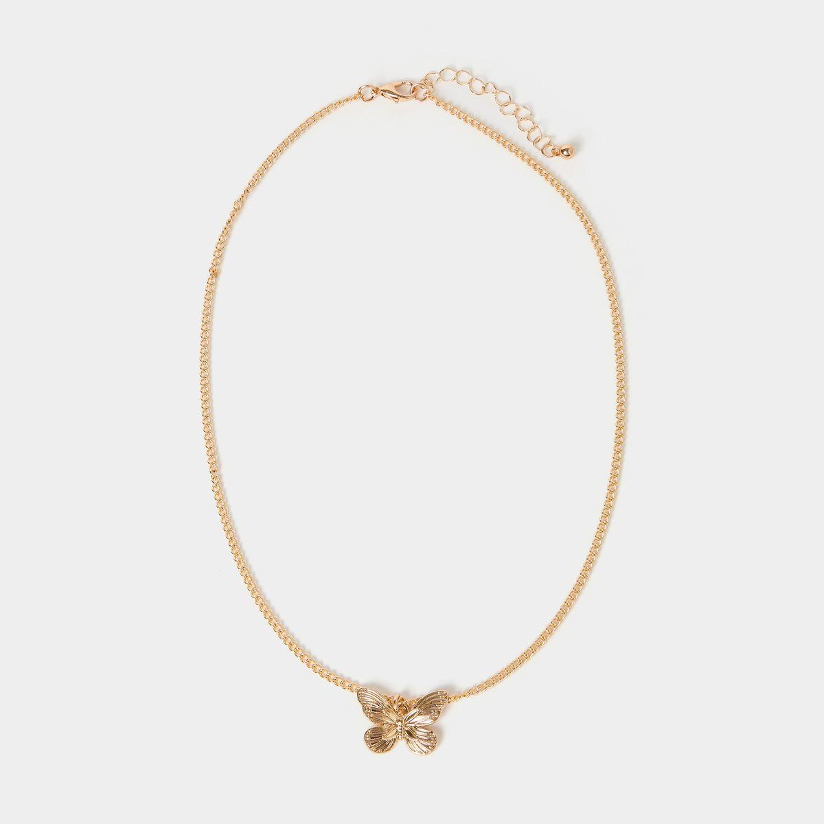 Styli Set of 3 - Pearl Detail Butterfly Necklace-women-watchesandjewellery-jewellery-necklacesandpendants-image-4