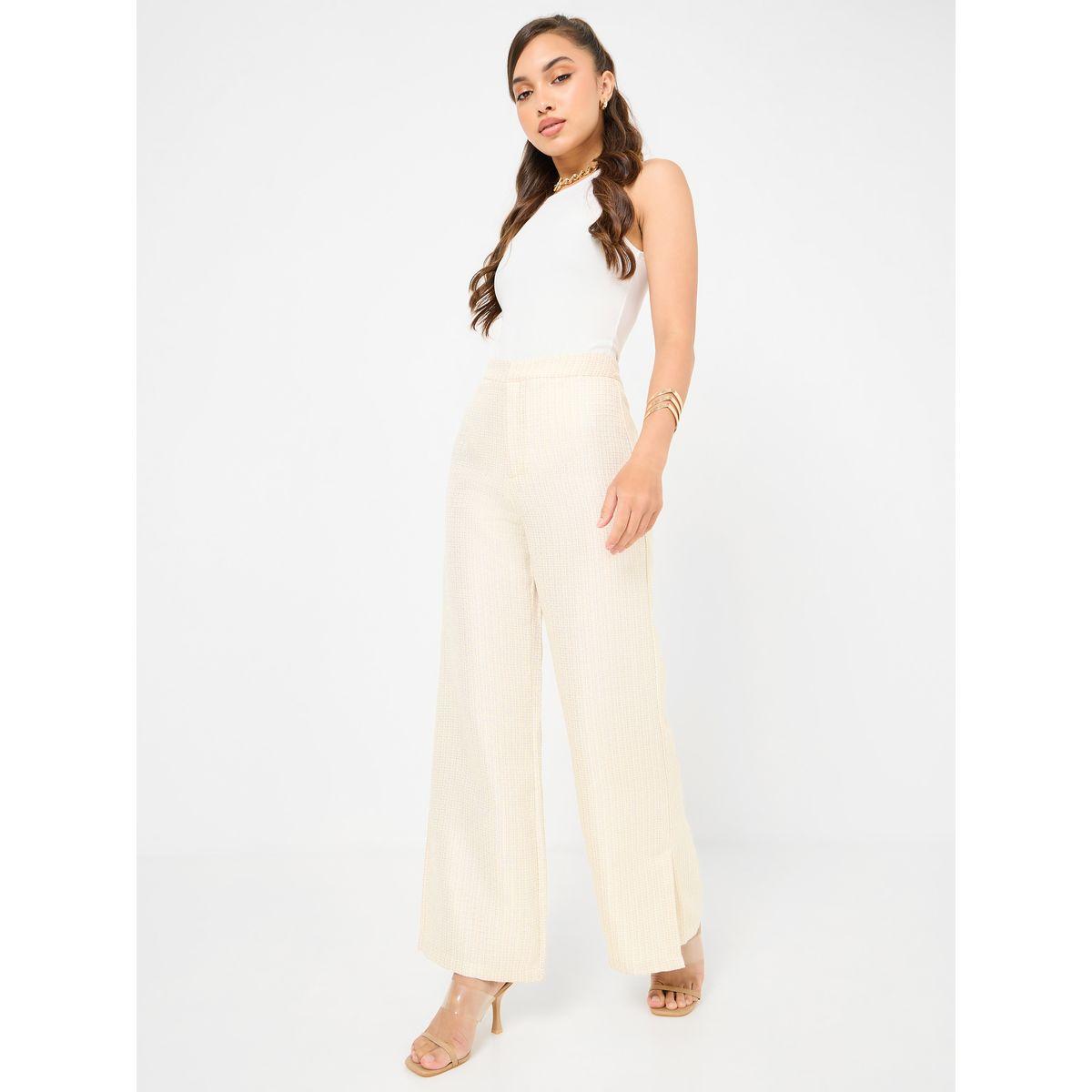 بنطال واسع الأرجل بشق جانبي-women-clothing-bottoms-trousers-image-1