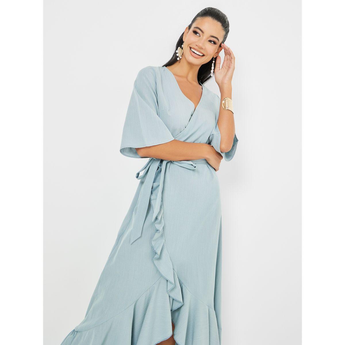 Styli Ruffled Edge Wrap Maxi Dress-women-clothing-dresses-image-2
