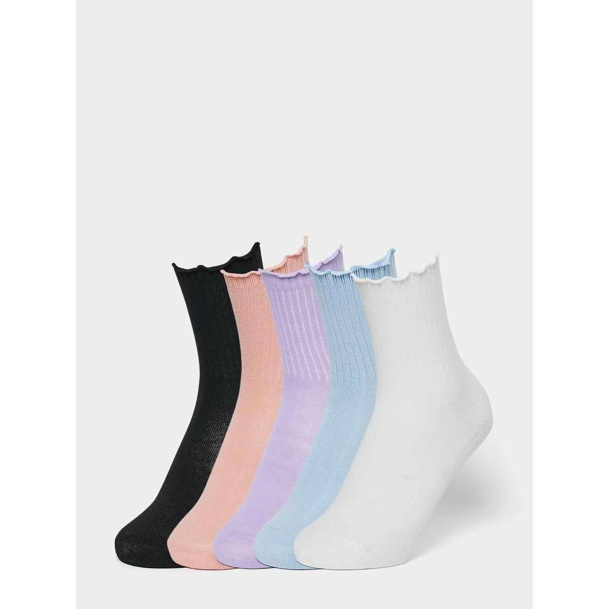 مجموعة من 5 جوارب بطول الكاحل-women-socksandstockings-image-1