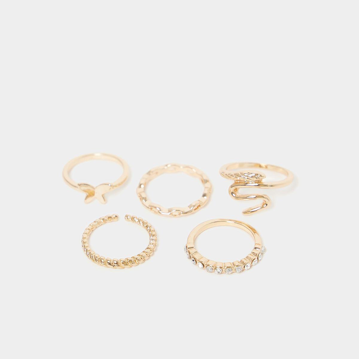 Styli Set of 5 - Snake Style Assorted Rings-women-watchesandjewellery-jewellery-rings-image-1