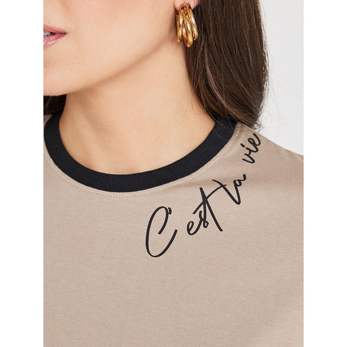 Styli Regular Fit Round Contrast Neck Slogan T-Shirt-women-clothing-tshirts-image-4