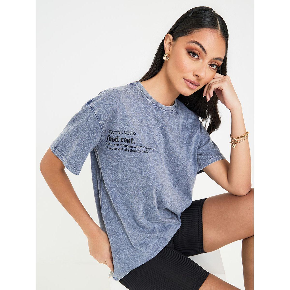 تيشيرت واسع مطبع بكتابة-women-clothing-tshirts-image-1