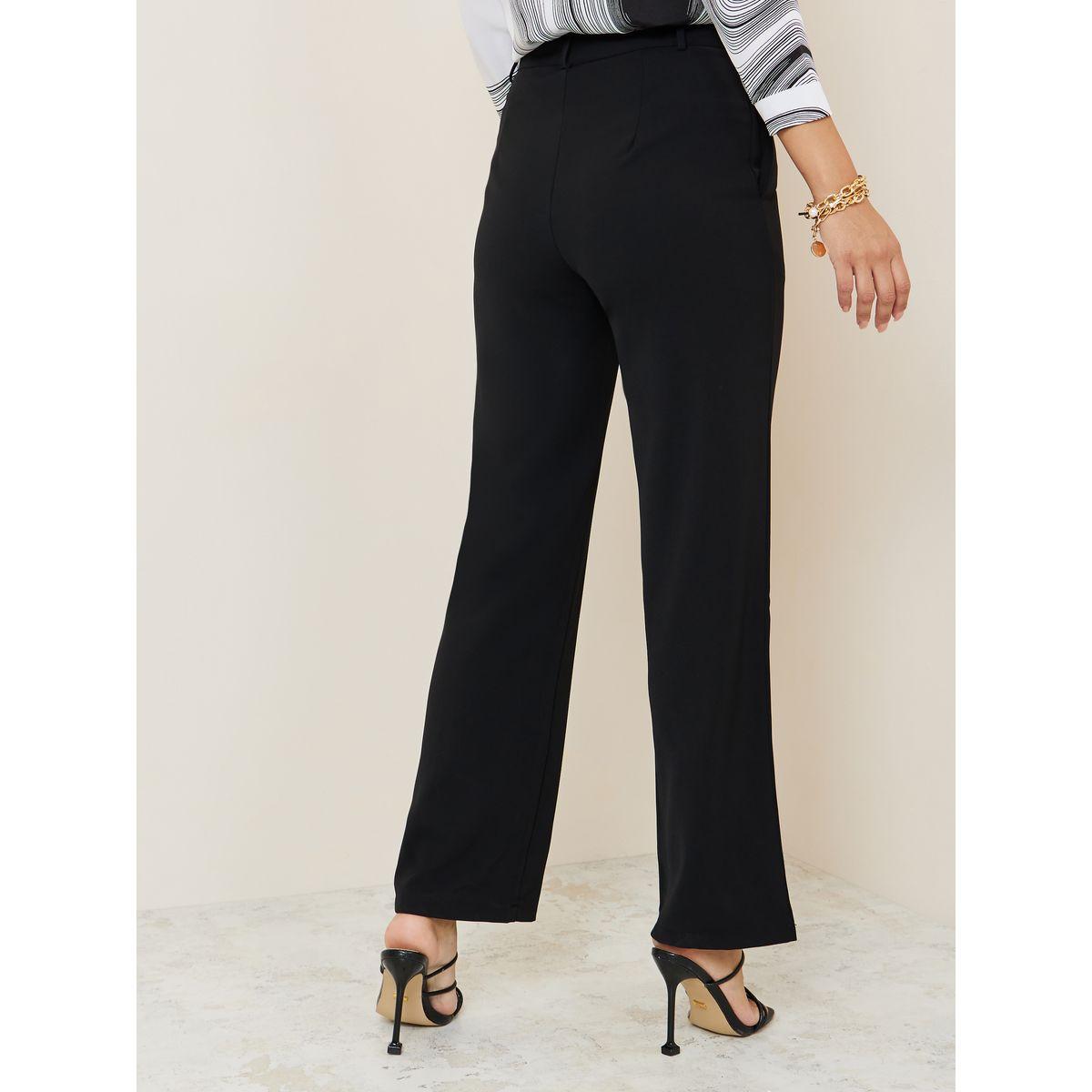 Styli High Rise Straight Leg Trouser with Belt Loops-women-clothing-bottoms-trousers-image-4