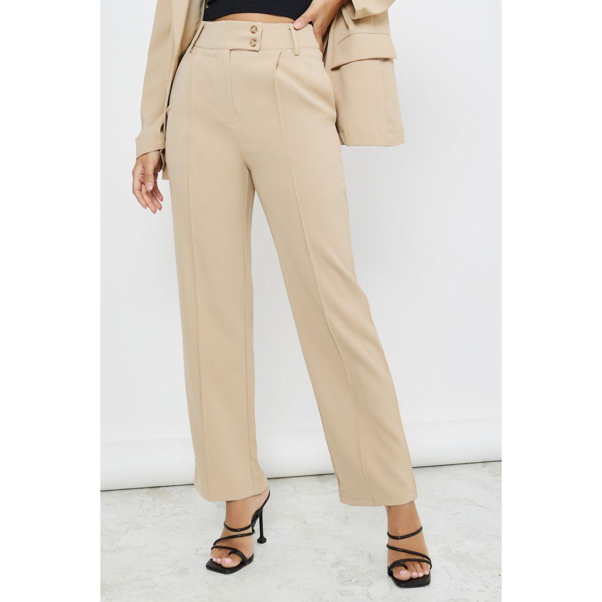 بنطال بأرجل مستقيمة وخصر عالي-women-clothing-bottoms-trousers-image-1