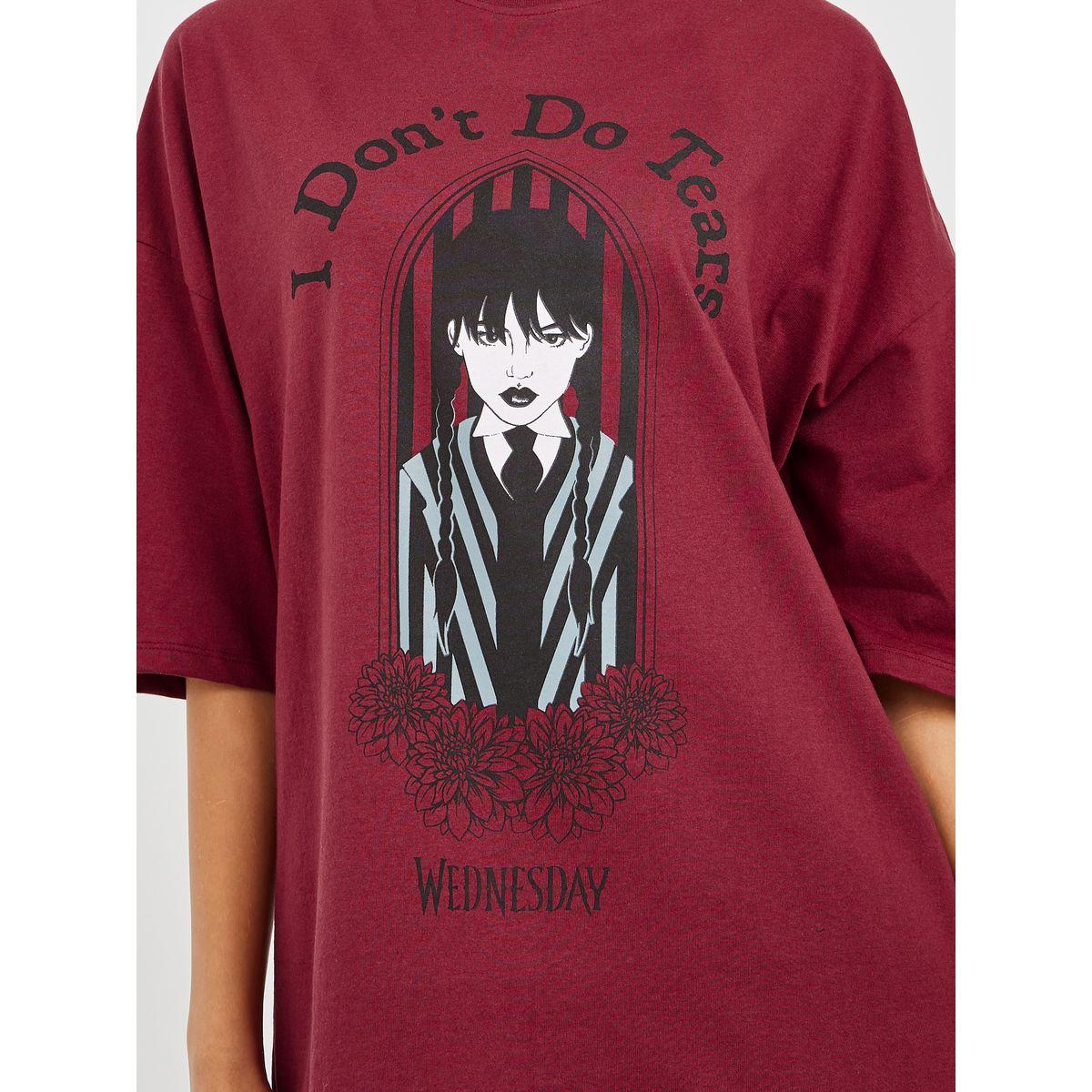 Styli Oversized Wednesday Graphic Drop Shoulder T-Shirt-women-clothing-tshirts-image-3