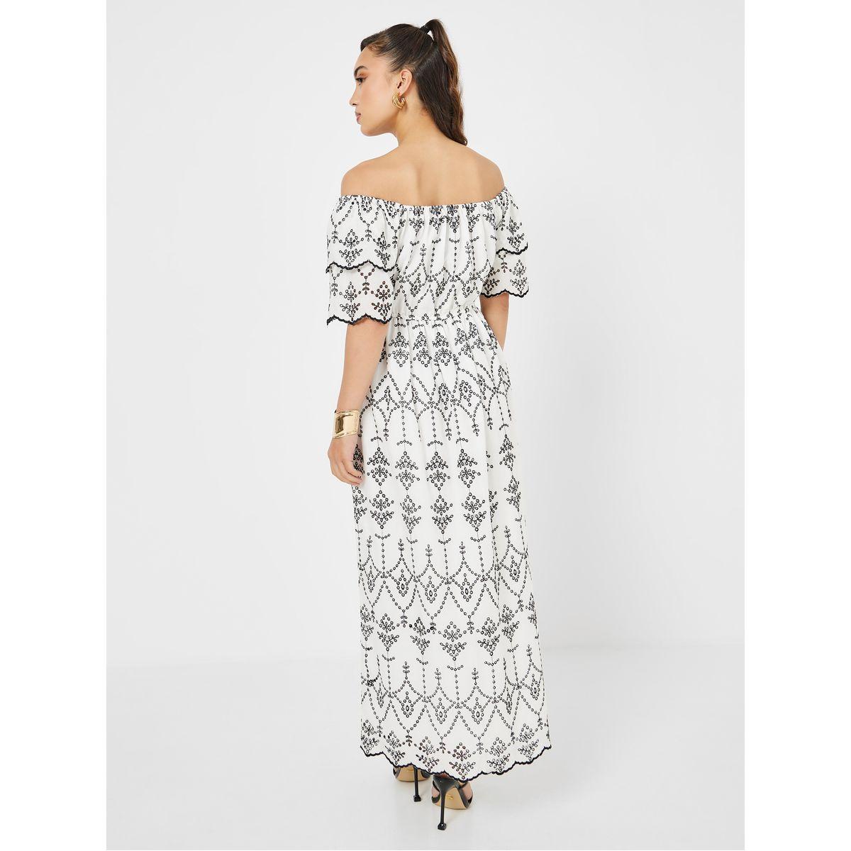 Styli Off Shoulder Embroidered A-Line Maxi Dress-women-clothing-dresses-image-4