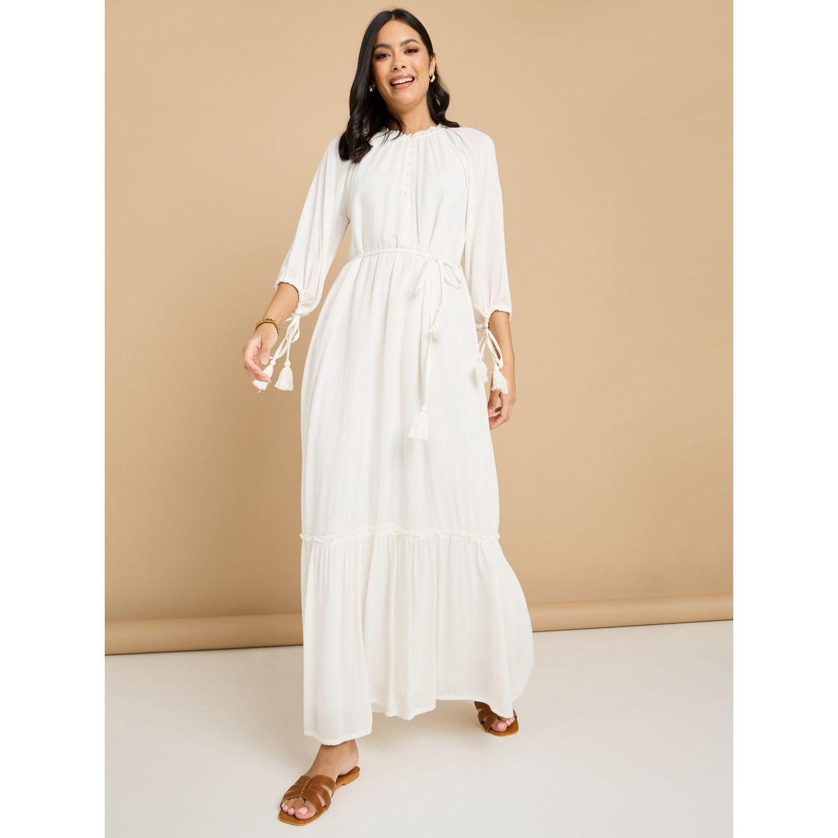 فستان طويل فيسكوز مع أربطة-women-clothing-dresses-image-1