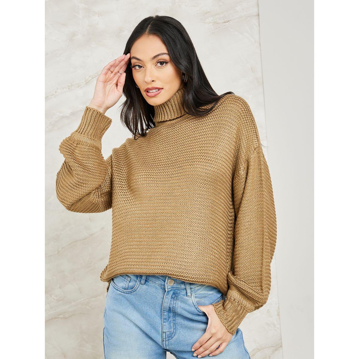 Styli Oversized Regular Length Chunky Knit Turtle Neck Sweater-women-clothing-cardigansandjumpers-jumpers-image-1