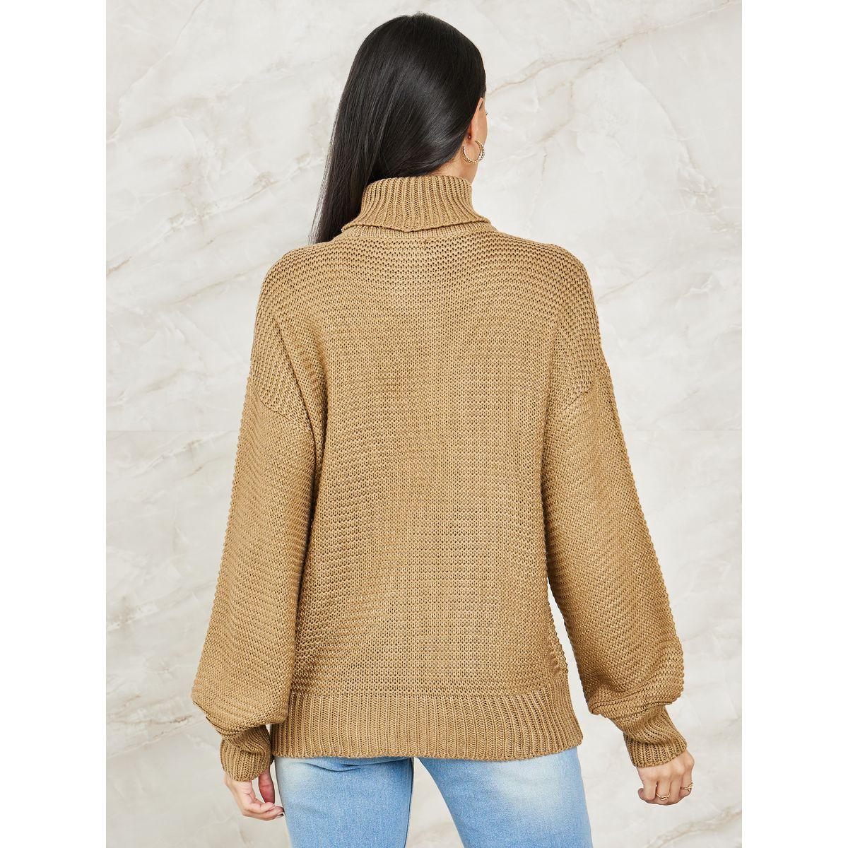 Styli Oversized Regular Length Chunky Knit Turtle Neck Sweater-women-clothing-cardigansandjumpers-jumpers-image-5