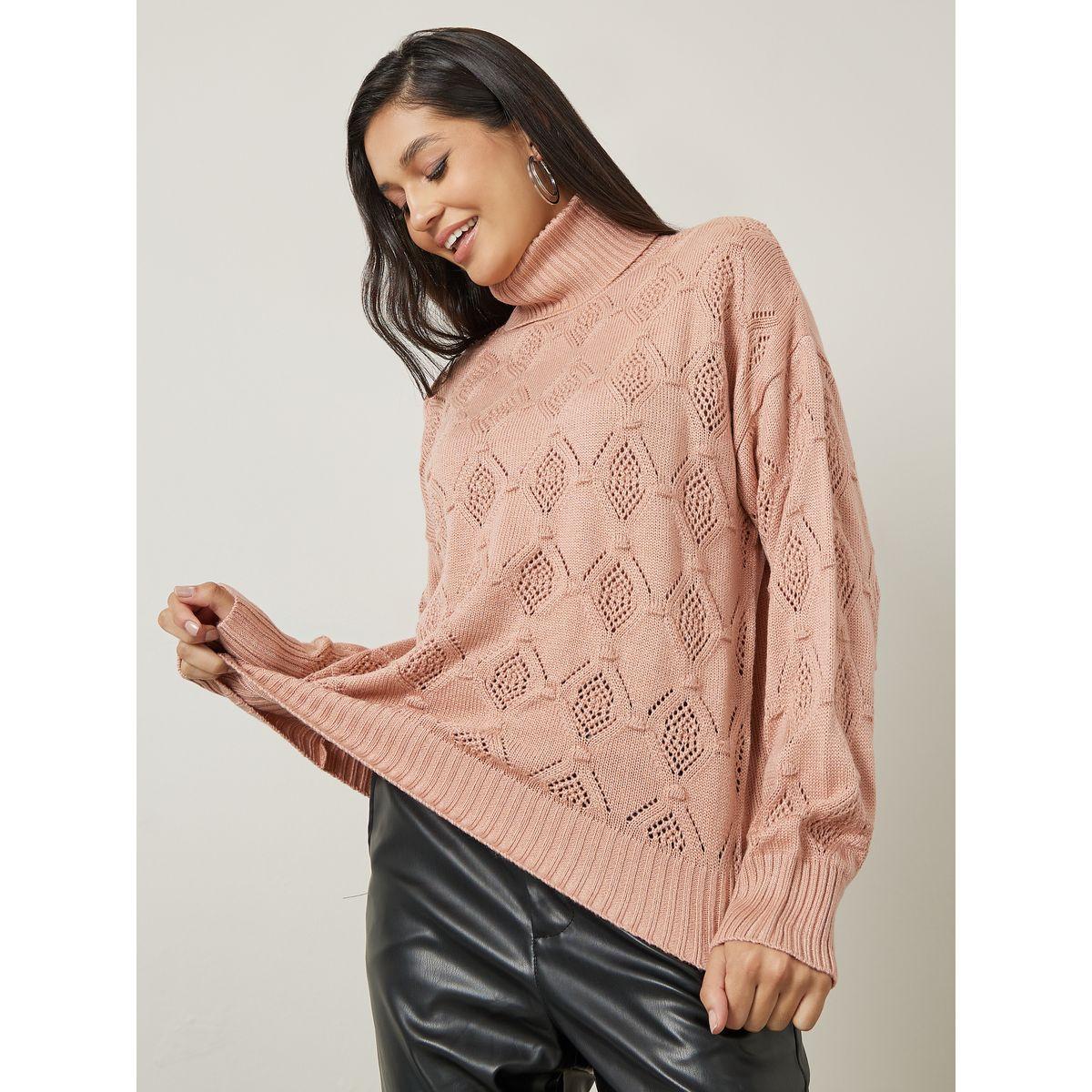 Styli Regular Fit Turtle Neck Knitted Sweater-women-clothing-cardigansandjumpers-jumpers-image-1