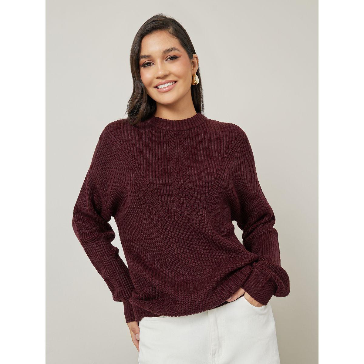 Styli Regular Fit Chunky Knit Round Neck Sweater-women-clothing-cardigansandjumpers-jumpers-image-1