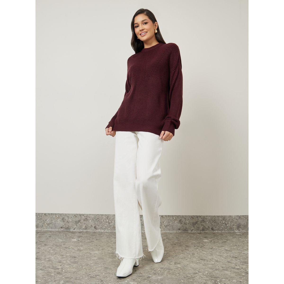 سويتر محبوك بياقة دائرية-women-clothing-cardigansandjumpers-jumpers-image-2