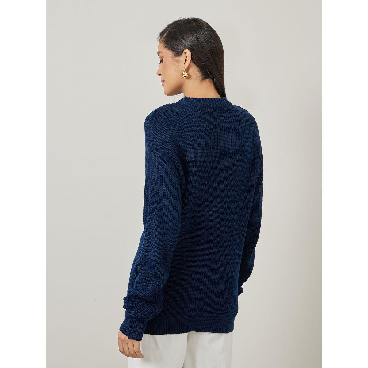 Styli Regular Fit Chunky Knit Round Neck Sweater-women-clothing-cardigansandjumpers-jumpers-image-4