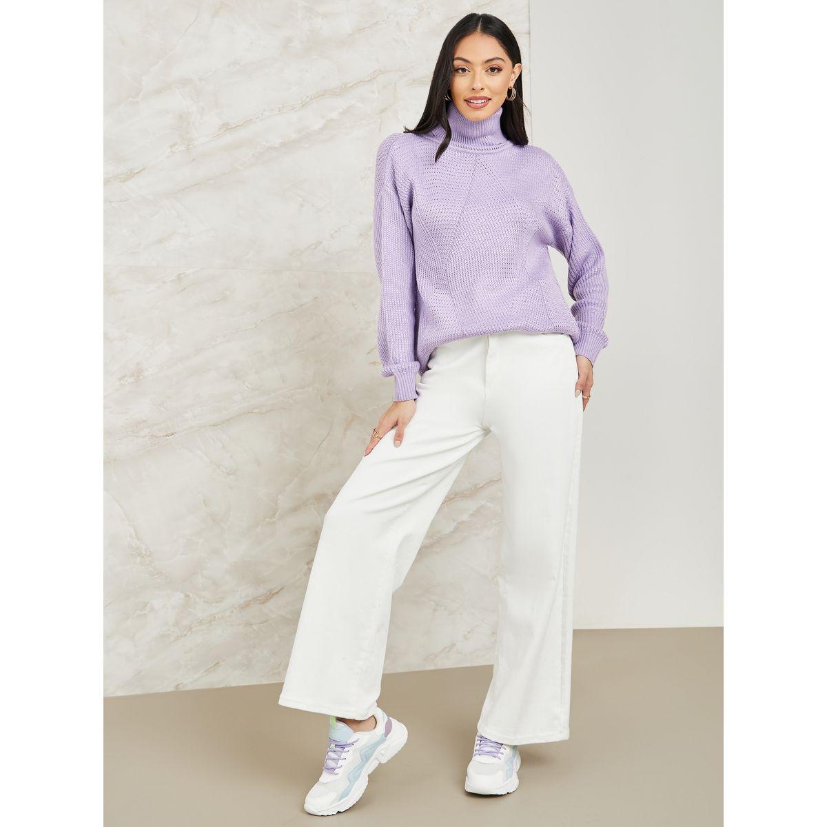 Styli Regular Fit Regular Length Turtle Neck Ribbed Sweater-women-clothing-cardigansandjumpers-jumpers-image-2