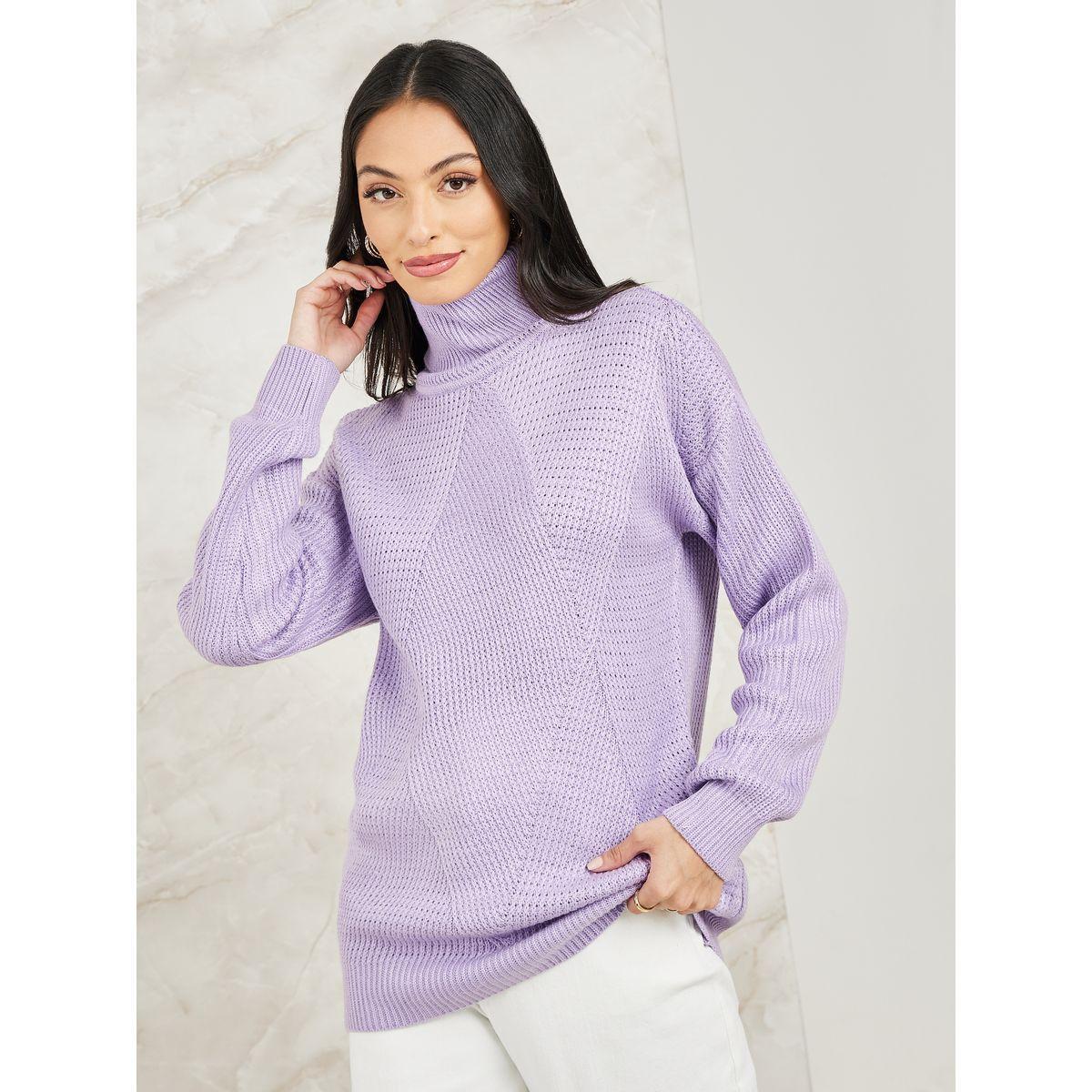 Styli Regular Fit Regular Length Turtle Neck Ribbed Sweater-women-clothing-cardigansandjumpers-jumpers-image-3