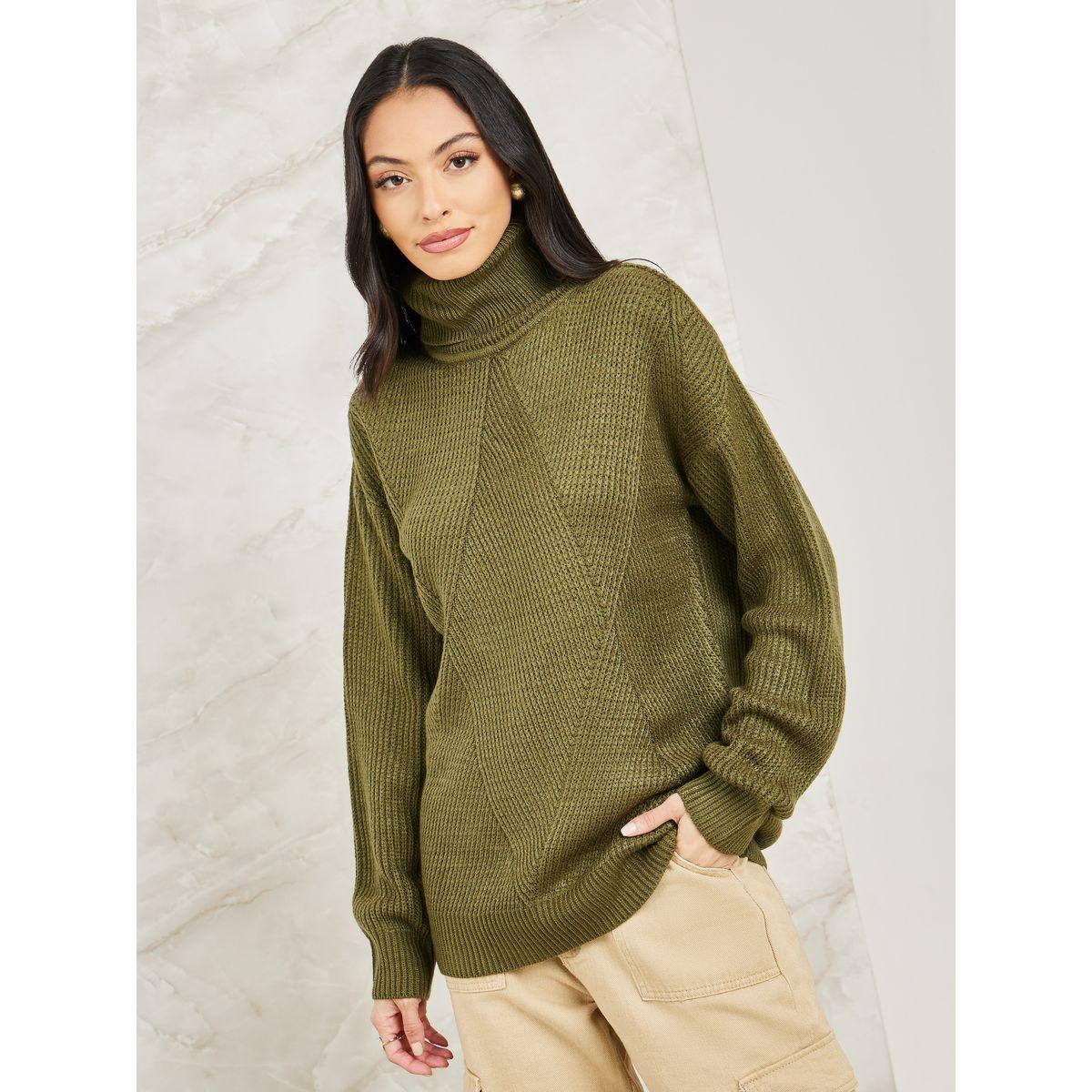 Styli Regular Fit Regular Length Turtle Neck Ribbed Sweater-women-clothing-cardigansandjumpers-jumpers-image-3