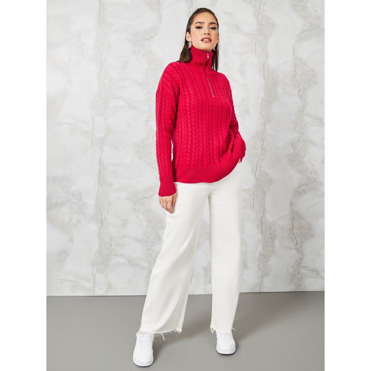 سويتر واسع بنصف سحَّاب غلق-women-clothing-cardigansandjumpers-jumpers-image-2