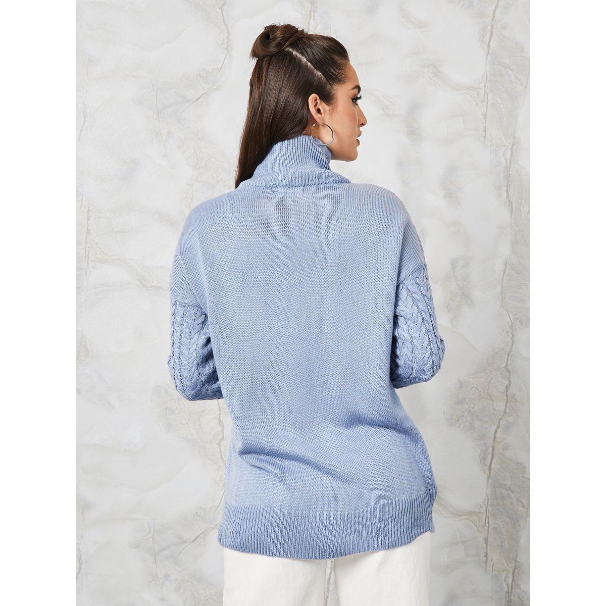 Styli Oversized Chunky Cable Knit Half Zip Sweater-women-clothing-cardigansandjumpers-jumpers-image-4