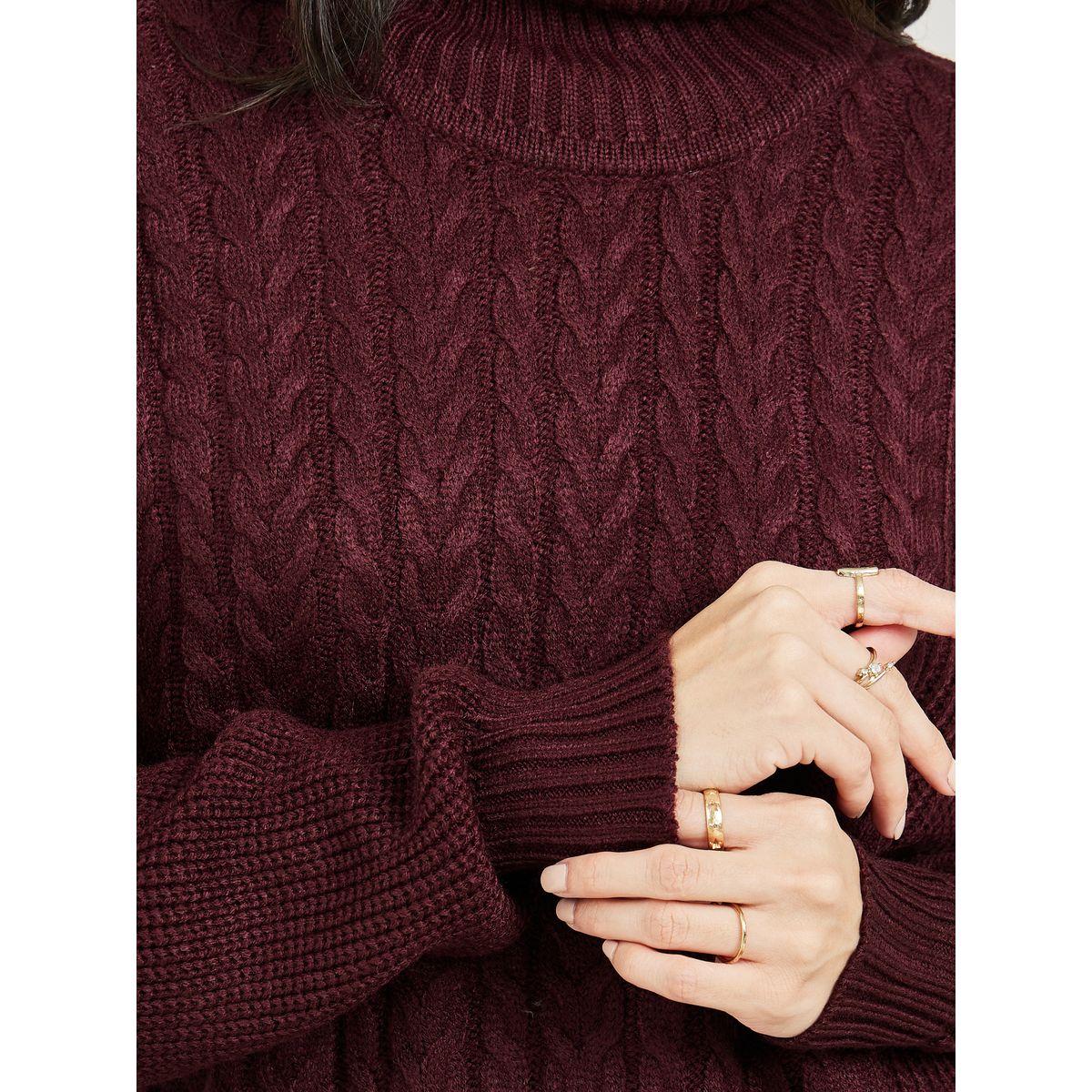 Styli Boxy Fit Regular Length Chunky Cable Knit Sweater-women-clothing-cardigansandjumpers-jumpers-image-4