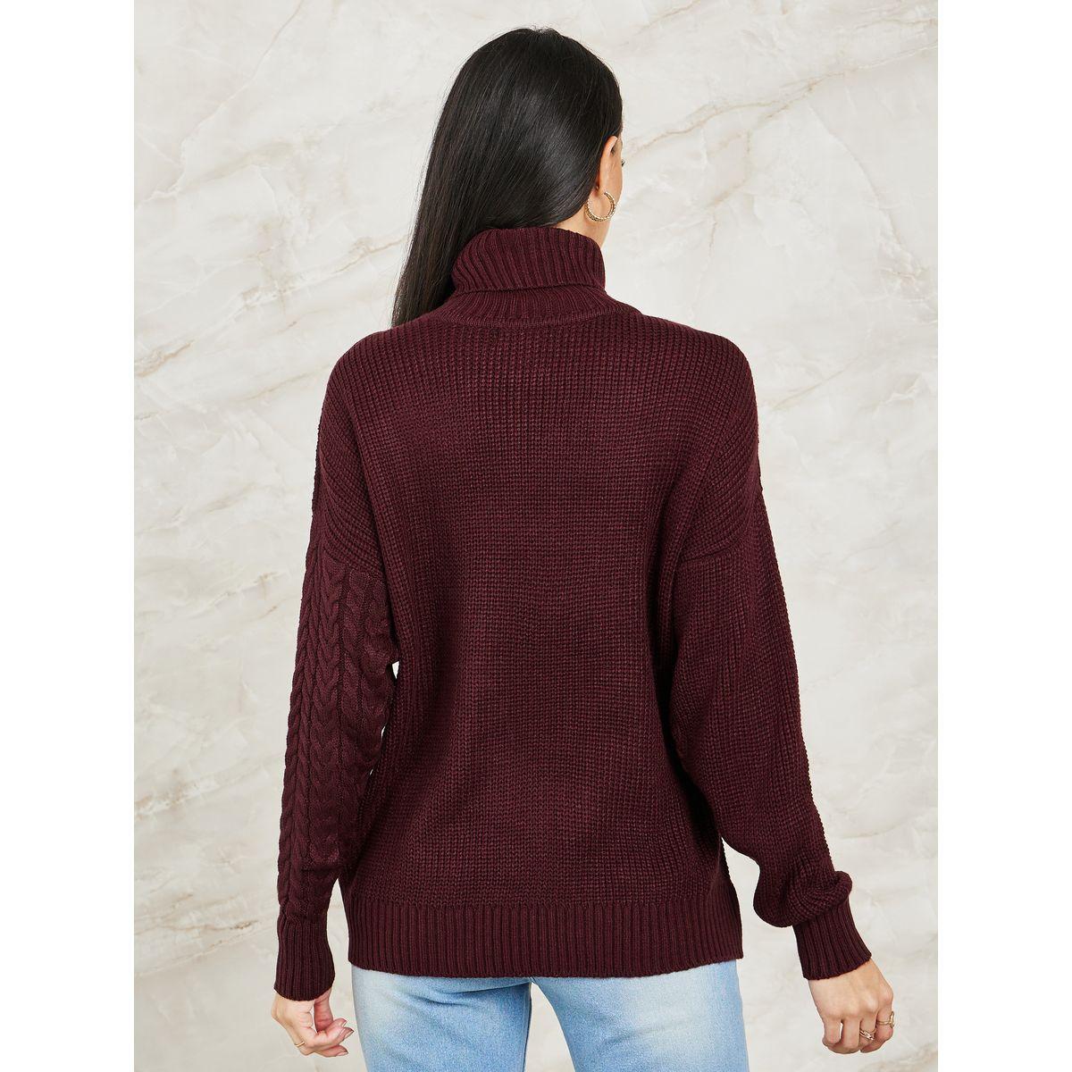 Styli Boxy Fit Regular Length Chunky Cable Knit Sweater-women-clothing-cardigansandjumpers-jumpers-image-5