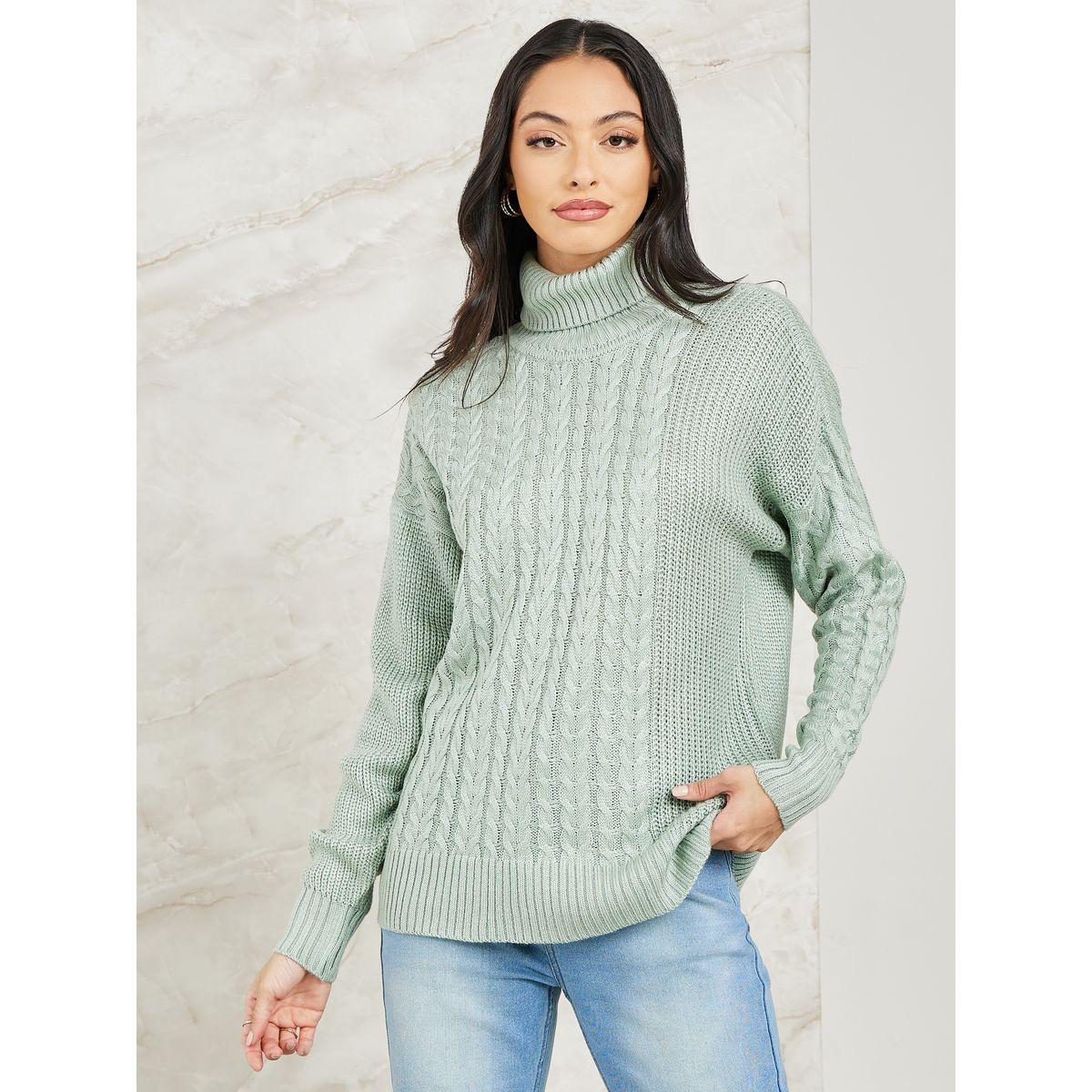 Styli Boxy Fit Regular Length Chunky Cable Knit Sweater-women-clothing-cardigansandjumpers-jumpers-image-3
