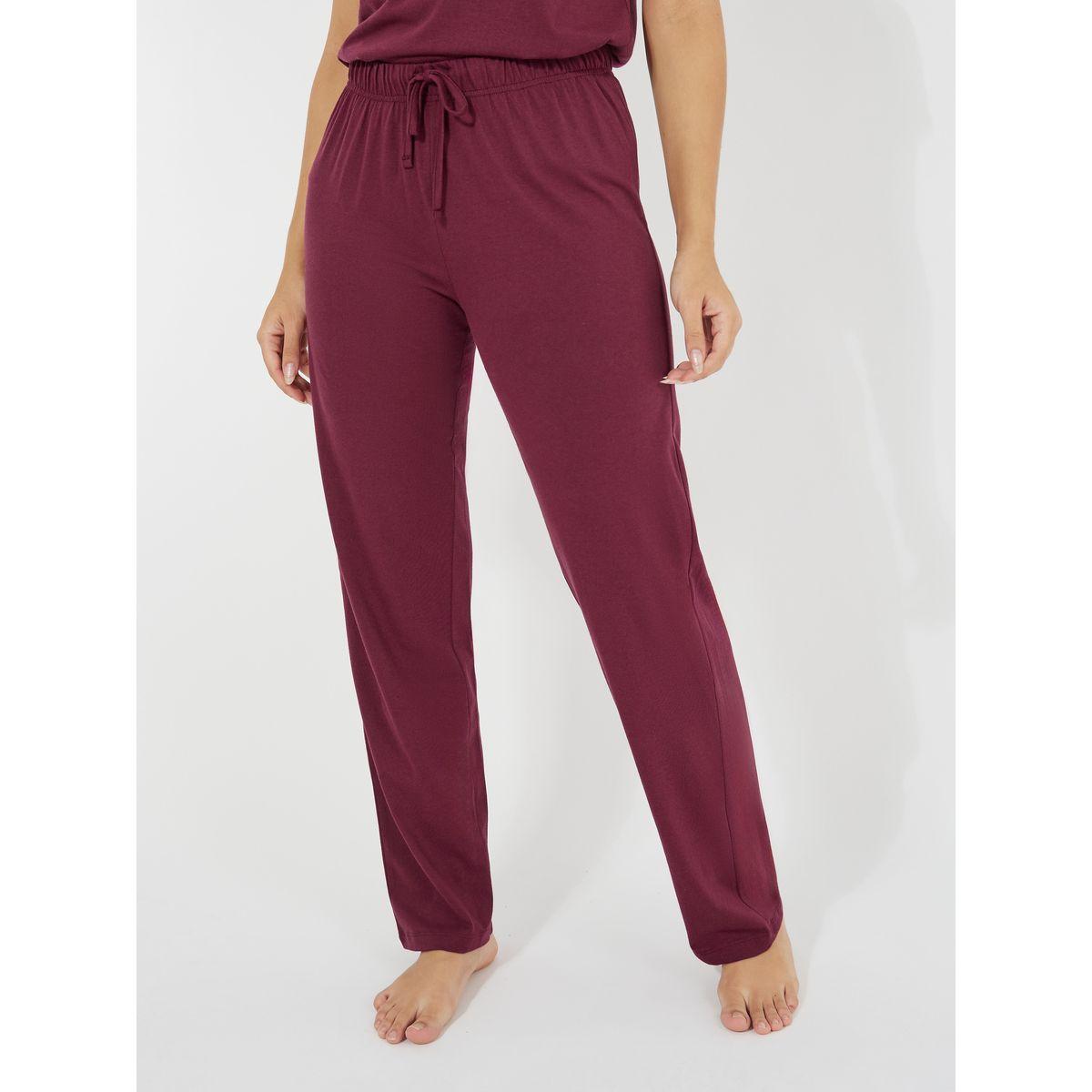 Styli Unwind Solid Cotton T-Shirt & Straight Pyjama Set-women-clothing-nightwear-pyjamas-longsets-image-6