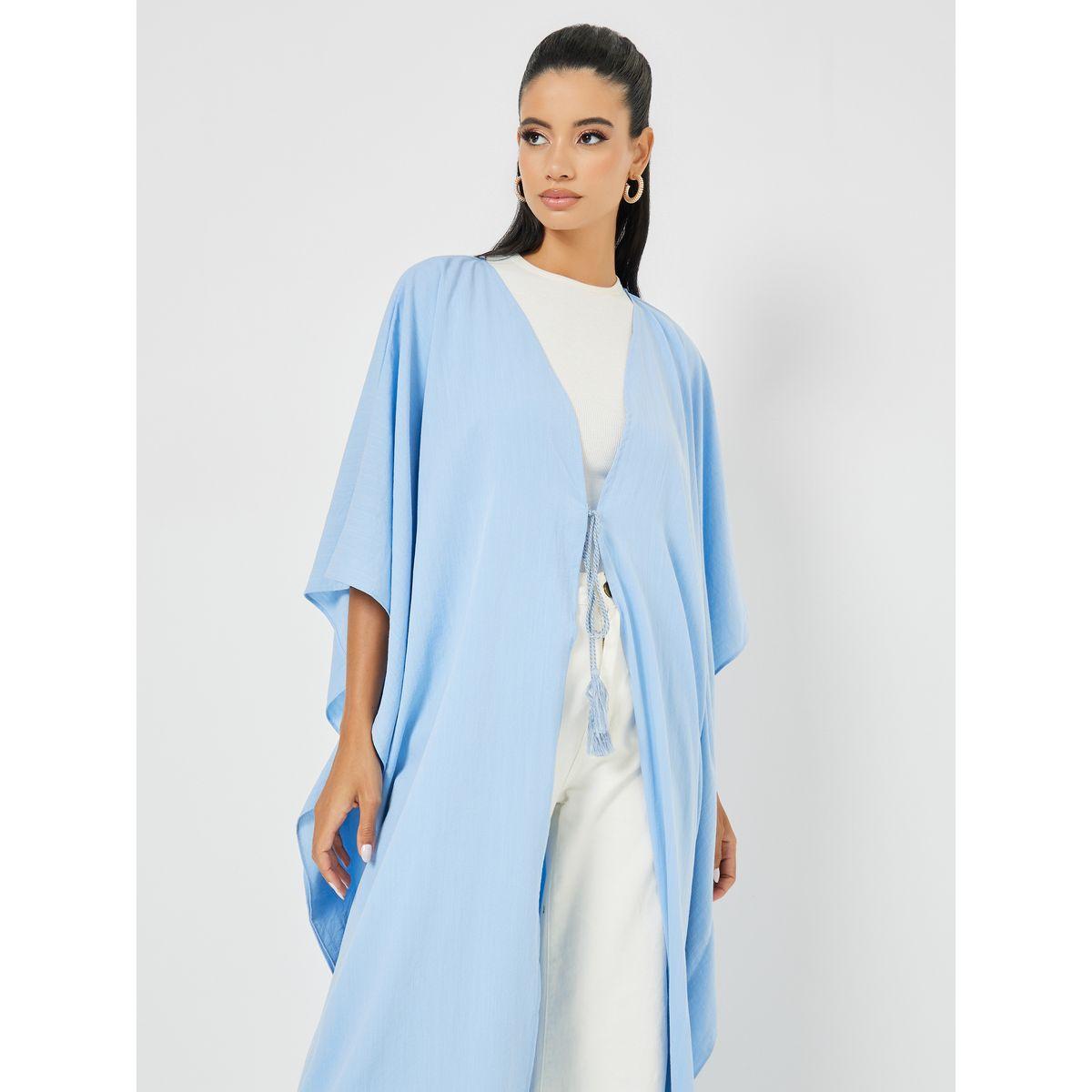 Styli Oversized Fit Linen Look Maxi Kimono-women-clothing-shirtsandblouses-shirts-image-3
