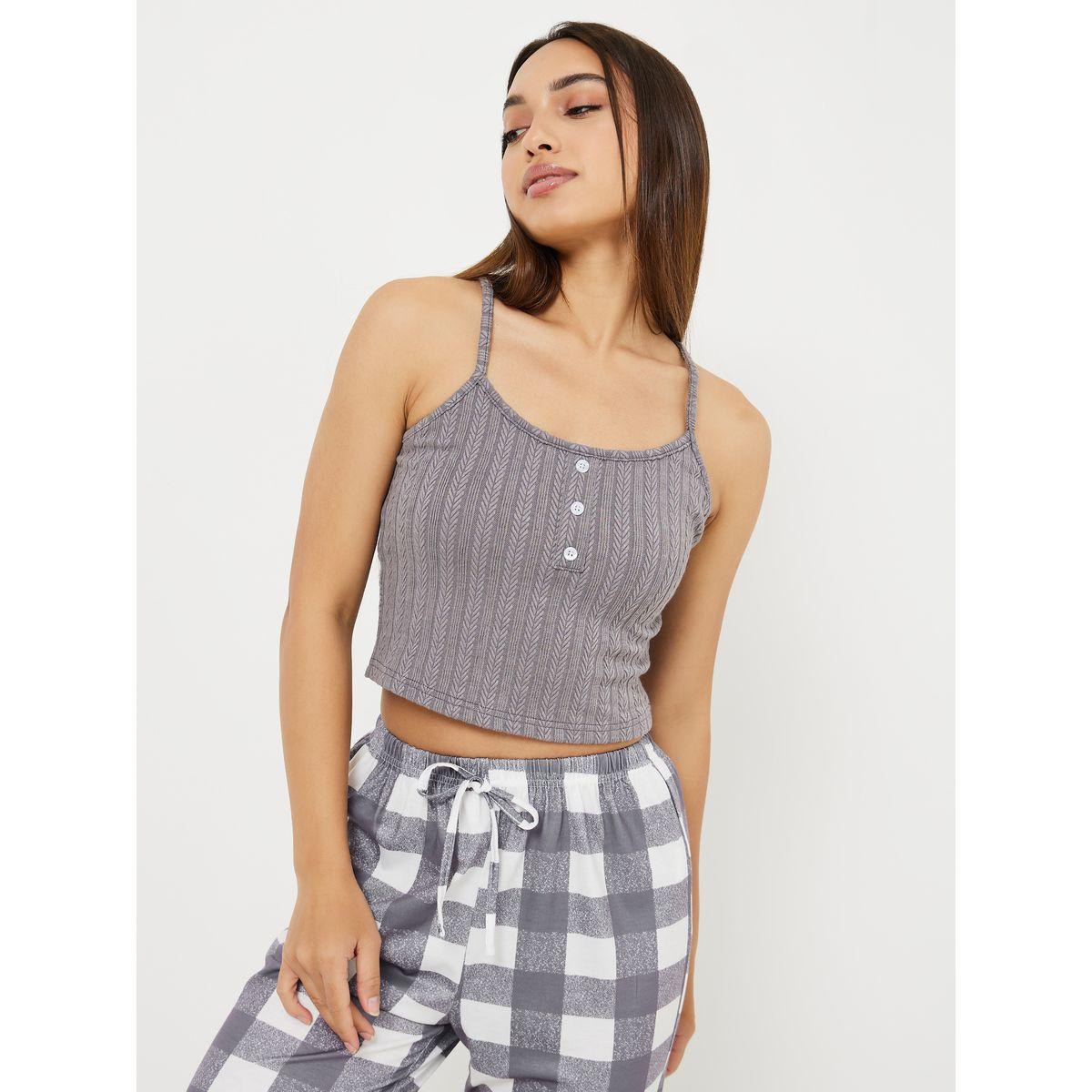 طقم بيجاما من ( بلوزة كامي + بنطال )-women-clothing-nightwear-pyjamas-longsets-image-2