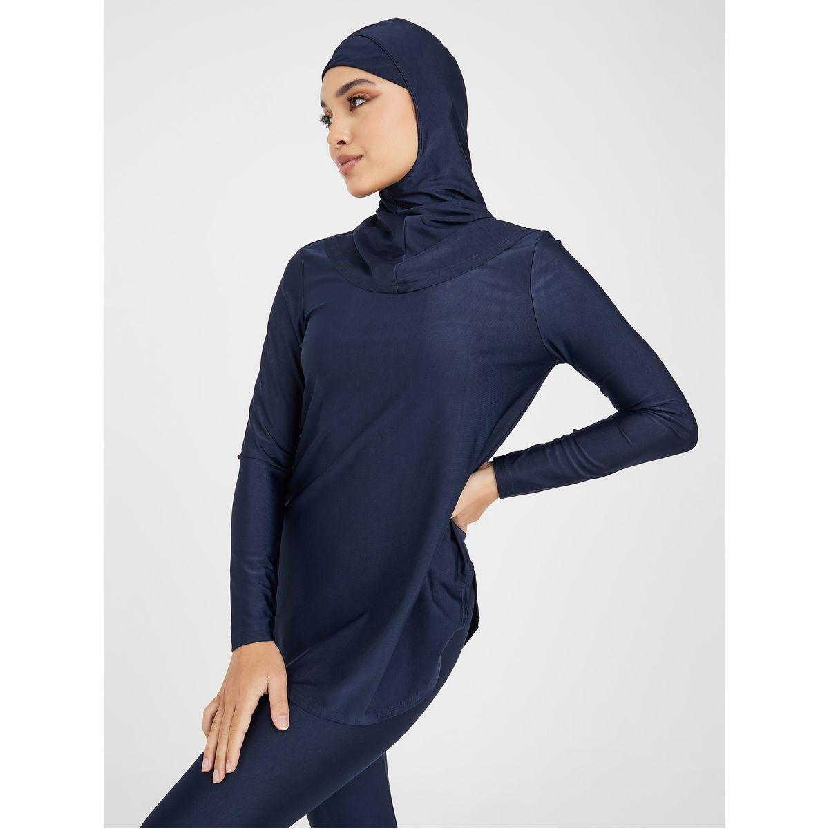 Styli Pack of 3 - Solid Curved Edge Burkini, Leggings & Head Scarf-women-clothing-swimandbeach-swim-burkinis-image-2