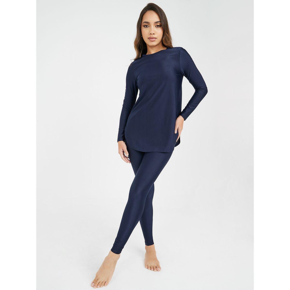 Styli Pack of 3 - Solid Curved Edge Burkini, Leggings & Head Scarf-women-clothing-swimandbeach-swim-burkinis-image-6