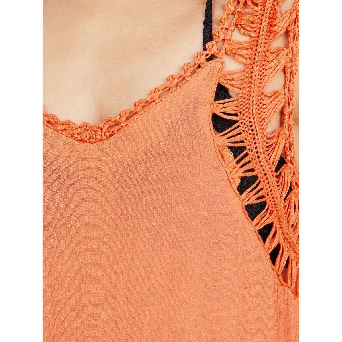 Styli Crochet Neck & Sleeve Trim Sleeveless Cover Up-women-clothing-swimandbeach-beach-beachwear-image-3