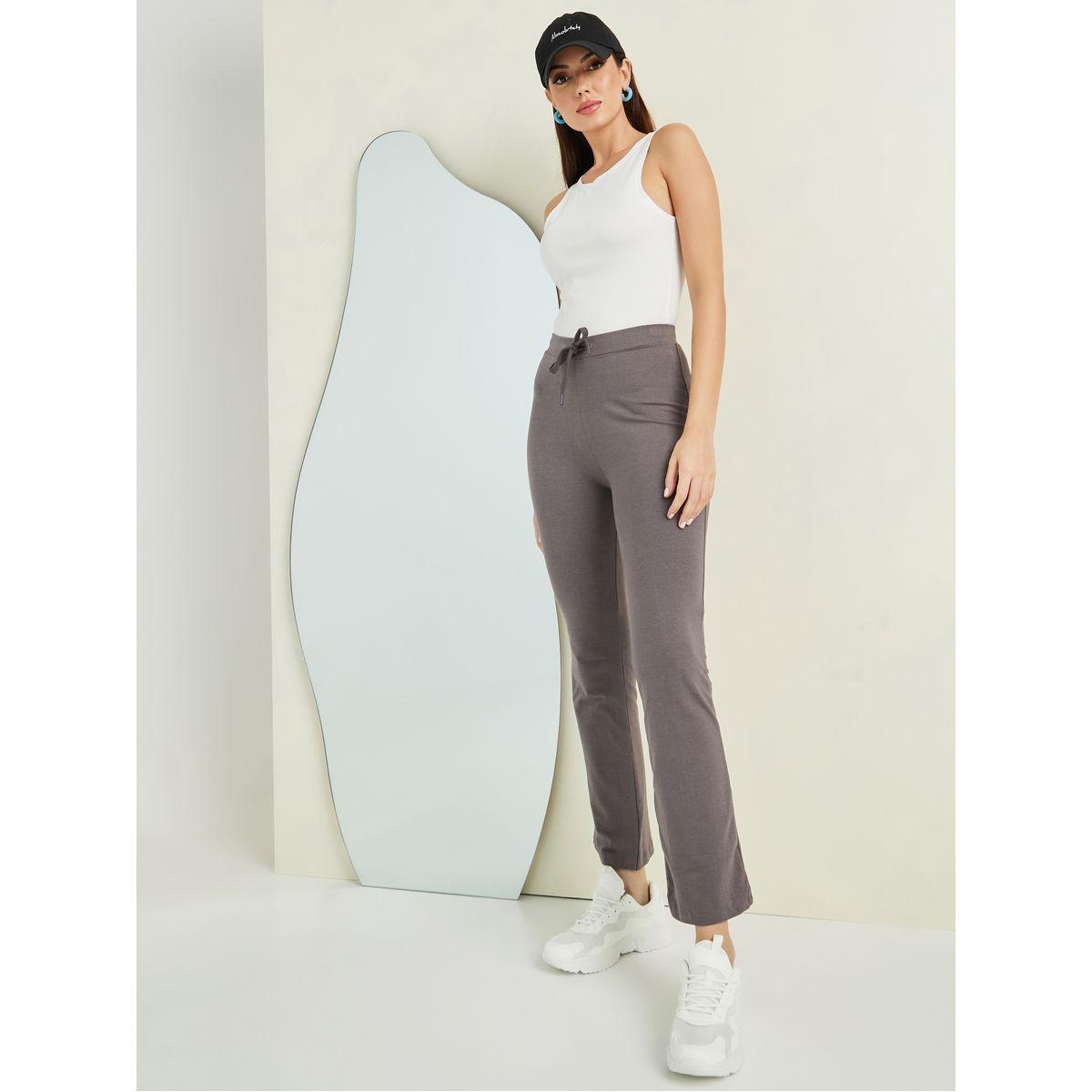 Styli Solid Slim Fit Jogger with Drawstring-women-clothing-bottoms-joggers-image-1