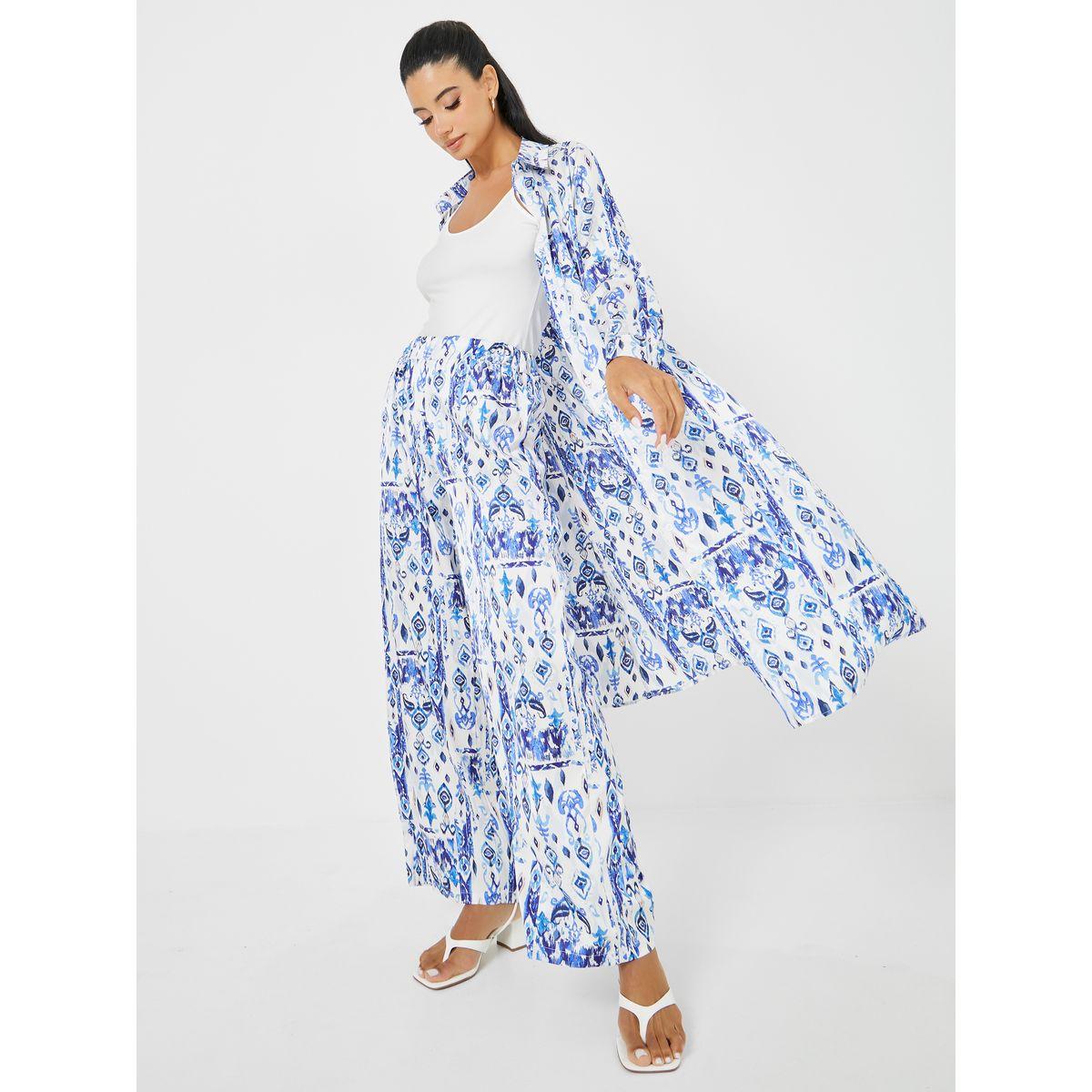 Styli Set of 3 - Aztec Print Longline Shirt, Cami & Trouser Co-Ords-women-clothing-coordsets-image-1
