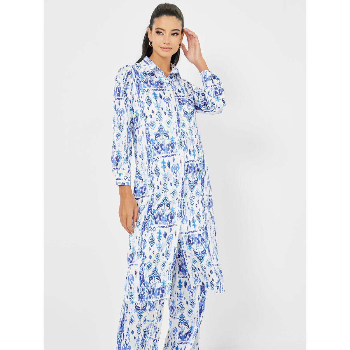 Styli Set of 3 - Aztec Print Longline Shirt, Cami & Trouser Co-Ords-women-clothing-coordsets-image-2