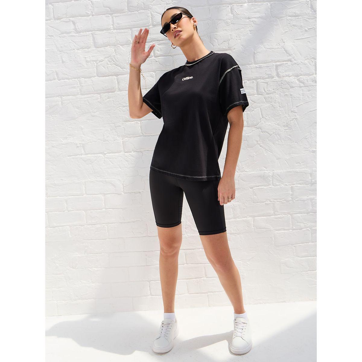 Styli Elevate Oversized Drop Shoulder Slogan T-Shirt with Exposed Seam-women-clothing-tshirts-image-2