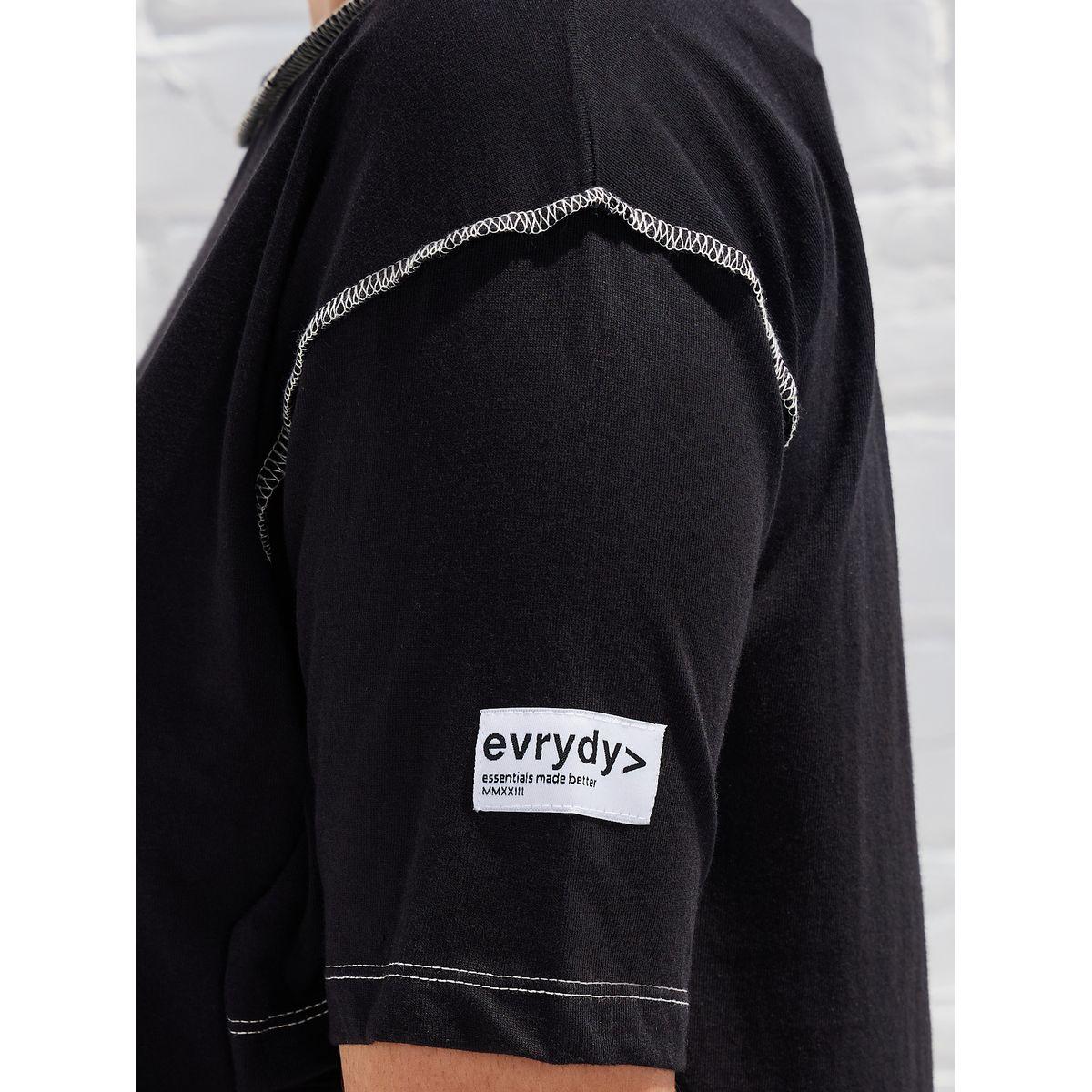 Styli Elevate Oversized Drop Shoulder Slogan T-Shirt with Exposed Seam-women-clothing-tshirts-image-4