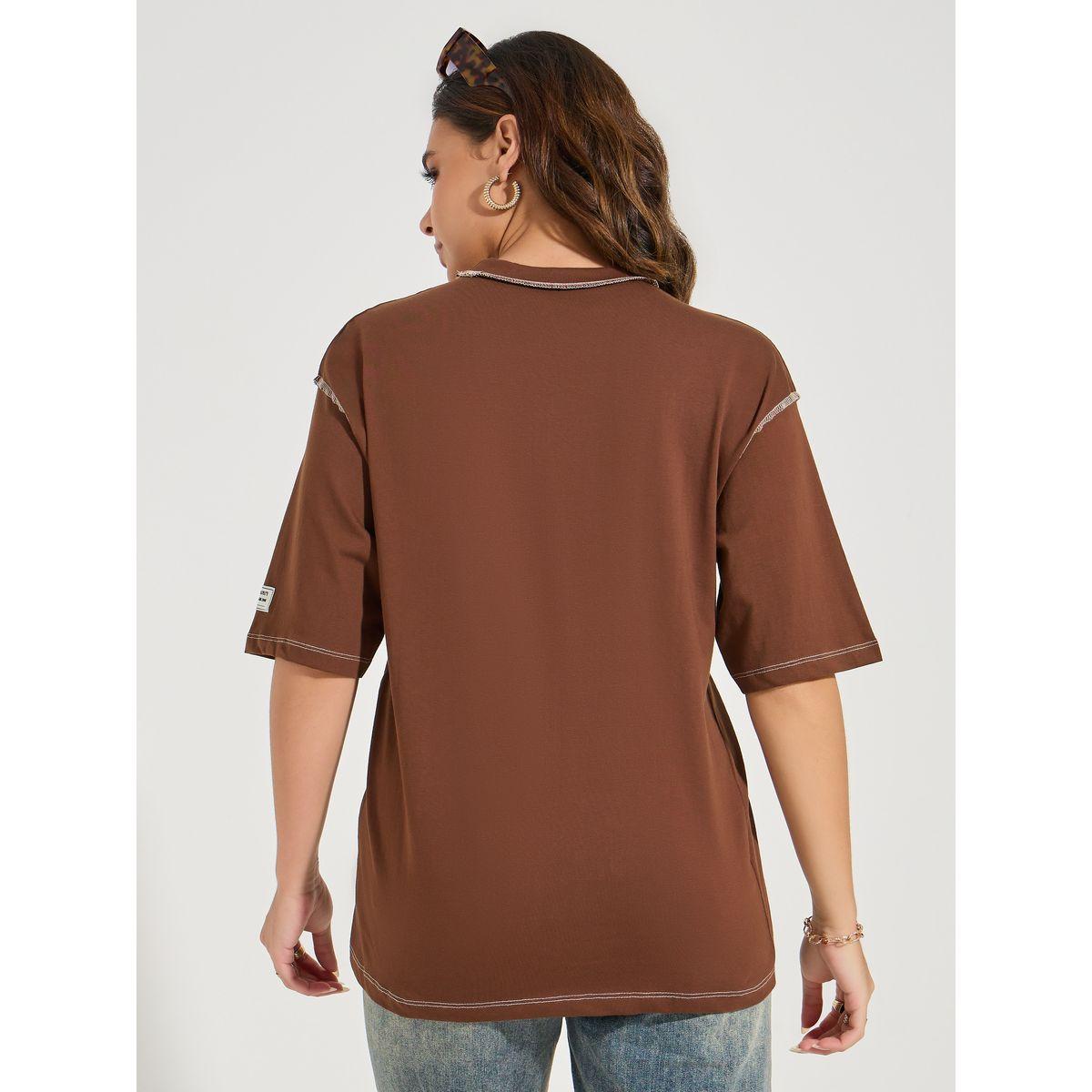 Styli Elevate Oversized Drop Shoulder Slogan T-Shirt with Exposed Seam-women-clothing-tshirts-image-7