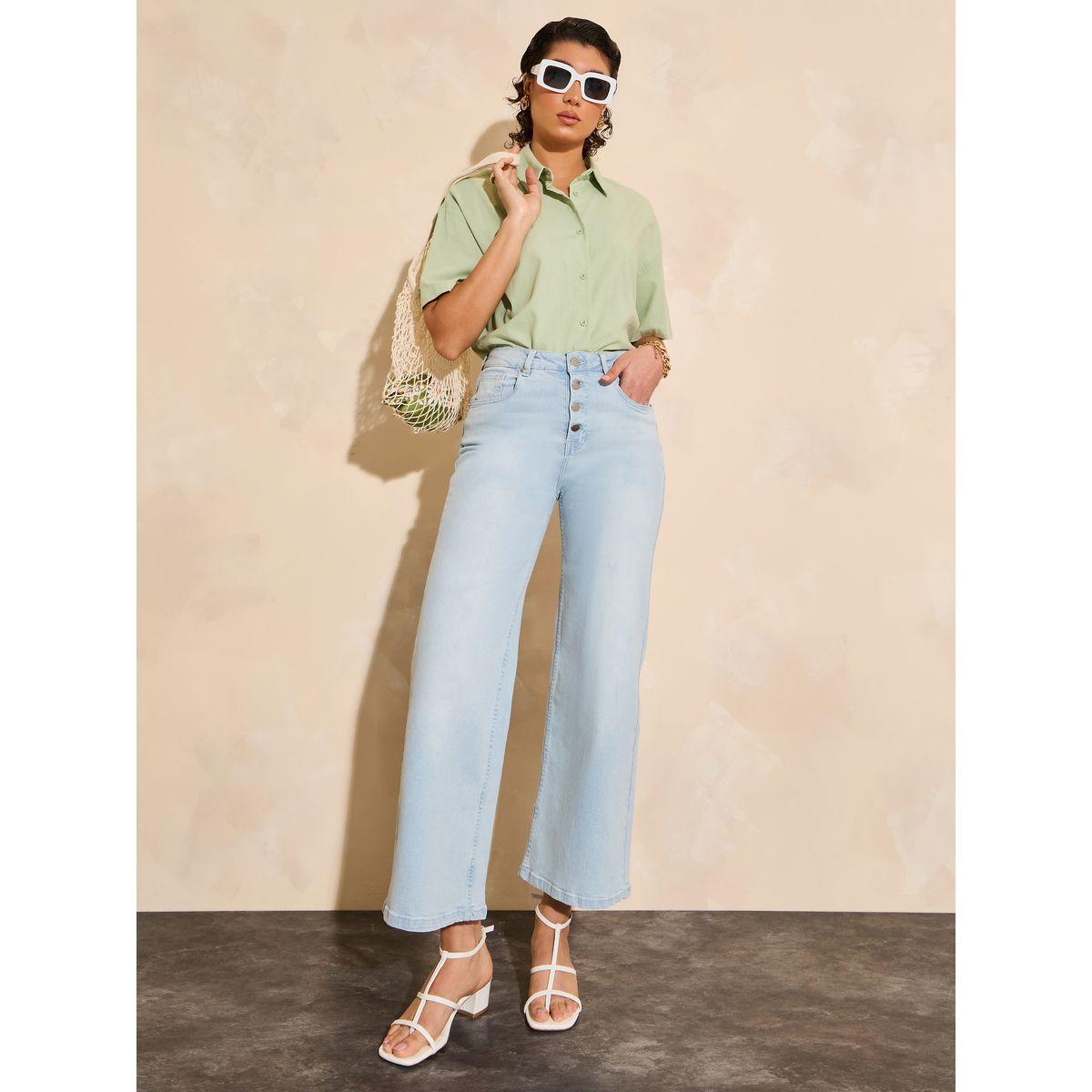 Styli High Rise Button-Fly Wide Leg Ankle Length Jeans-women-clothing-bottoms-jeans-image-1